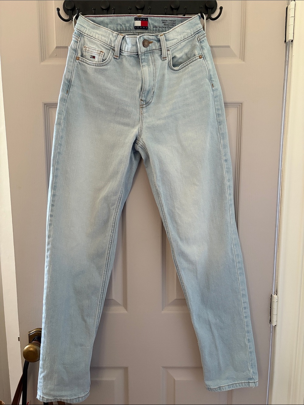 Tommy Hilfiger Light Blue Classic Straight Mid Rise Jeans